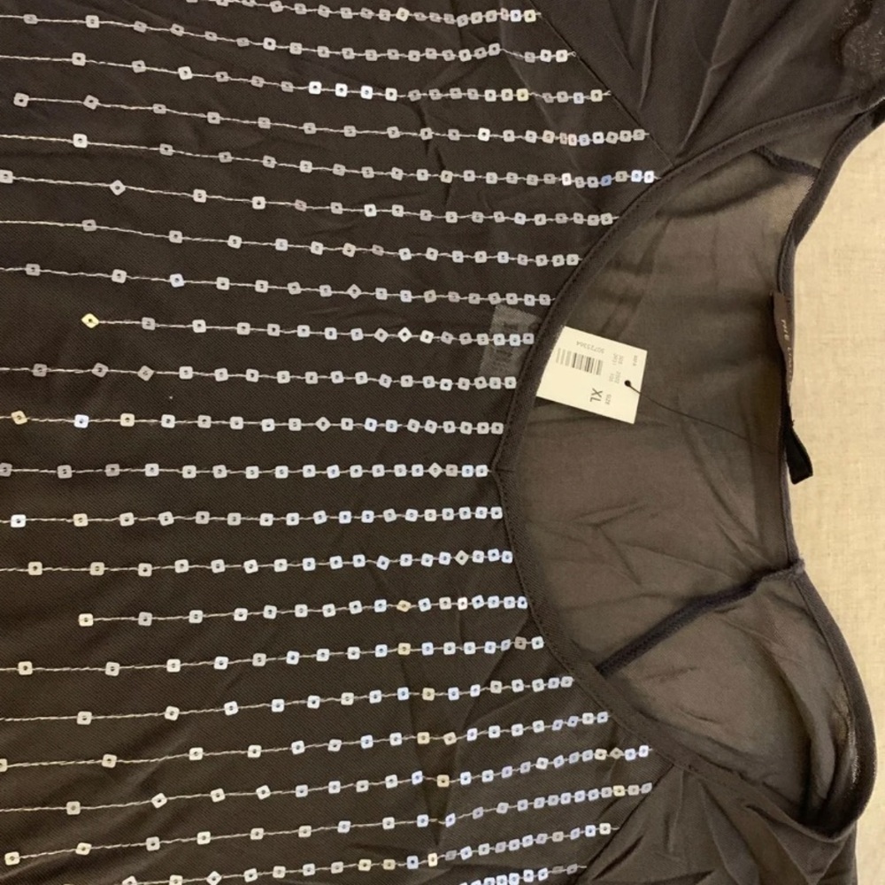 Limited Short Sleeve Sheer Sequen Shirt